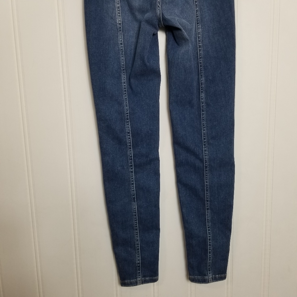We The Free Riley Skinny Jeans Womens 25 Blue Denim Daybreak Seamed High Rise - Picture 9 of 16
